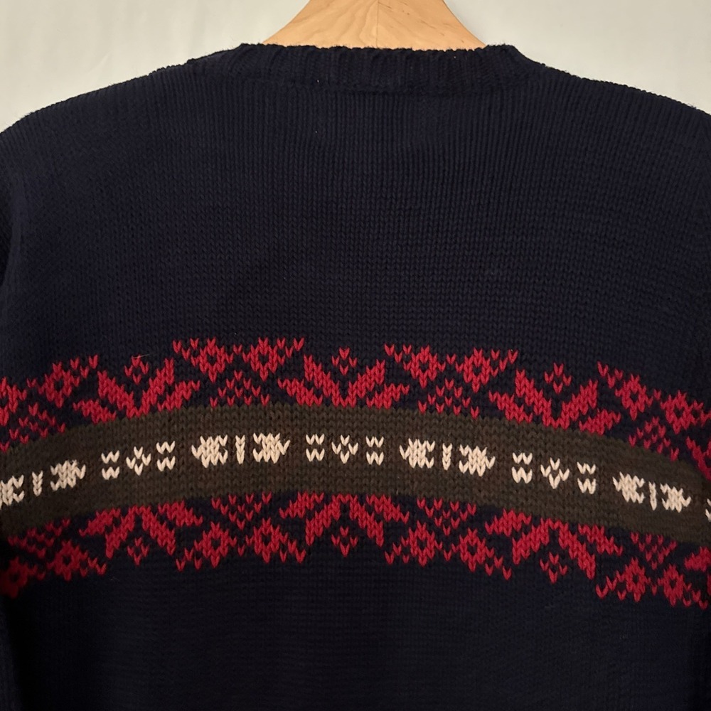 Vintage 90s B. Moss Nordic Fair Isle Geometric Knit Sweater Wms M SKI - Picture 6 of 13